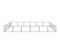 vidaXL Enclos pour chiens Noir 36 m² Acier
