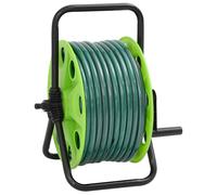 vidaXL Enrouleur de tuyau vert sur pied avec tuyau de 30 m PVC