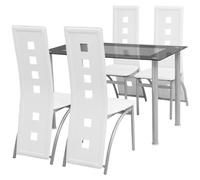 vidaXL Ensemble à dîner cinq pièces Blanc