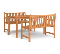Vidaxl Ensemble À Dîner De Jardin 3 Pcs Bois De Teck Massif