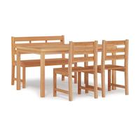Vidaxl Ensemble À Dîner De Jardin 4 Pcs Bois De Teck Massif