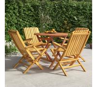 Vidaxl Ensemble À Dîner De Jardin 5 Pcs Bois De Teck Massif