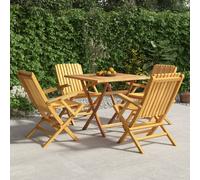Ensemble à Dîner de Jardin Salle à Manger 5 pcs Bois de Teck Massif vidaXL