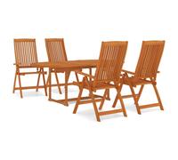 Vidaxl Ensemble À Dîner De Jardin 5 Pcs Bois D'eucalyptus Massif