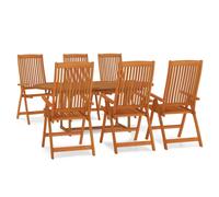 7-delige Tuinset massief eucalyptushout3087336