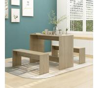 Vidaxl Ensemble De Salle À Manger 3 Pcs Chêne Sonoma Aggloméré
