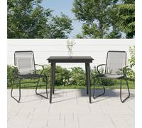 Mobilier à Dîner de Jardin Ensemble de Salle à Manger Noir Rotin PVC vidaXL