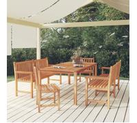 vidaXL Ensemble à manger de jardin 5pcs Bois de teck massif, meubles de jardin, meubles d'extérieur, table et chaise de 3157161