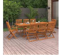 vidaXL Ensemble à manger de jardin 9 pcs 220x90x75 cm bois d'acacia 3086986