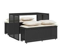 Vidaxl Ensemble À Manger De Jardin Avec Coussins 3 Pcs Noir