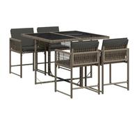 vidaXL Ensemble à Manger de Jardin avec Coussins 5 pcs, Table et Chaises à Dossier Rabattable, Meubles d'Extérieur Patio 3211436