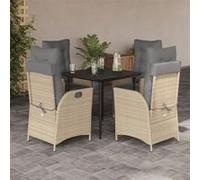 Ensemble à Manger de Jardin avec Coussins Table 7 pcs Résine Tressée vidaXL