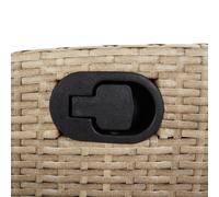 Vidaxl Ensemble À Manger De Jardin Coussins 7 Pcs Mélange Beige Rotin