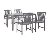 Vidaxl Ensemble À Manger D'extérieur 5 Pcs Gris Bois D'acacia Solide Gris