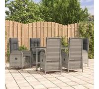 Mobilier à Dîner de Jardin et Coussins Meuble de Salle à Manger Rotin vidaXL