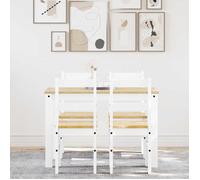 vidaXL Ensemble à manger Panama 5 pcs table et chaises blanc bois de pin massif