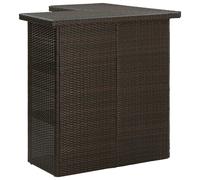 vidaXL Ensemble bar de jardin 8 pièces avec coussins Poly rotin brun