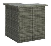 vidaXL Ensemble bar de jardin 8 pièces avec coussins Poly rotin gris