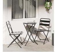 vidaXL Ensemble bistro de jardin 3 pcs Anthracite en acier 42010316