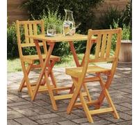 vidaXL Ensemble bistro pliable 4105509 Bois massif d'acacia 3 pièces Marron