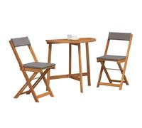 Vidaxl Ensemble De Bistro Pliant De 3 Pièces Avec Coussins En Bois Massif D'acacia