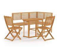 vidaXL Ensemble bistrot 4 pièces bois massif acacia