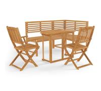 vidaXL Ensemble bistrot 4 pièces bois massif acacia
