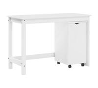 vidaXL Ensemble Bureau et Armoire 2 pc Blanc Bois de pin Massif