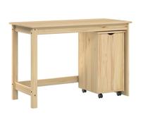 vidaXL Ensemble Bureau et Armoire 2 pc Marron Bois de pin Massif