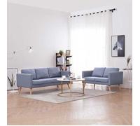 vidaXL Jeu de canapé à 2 places et à 3 places Tissu Gris clair 272193