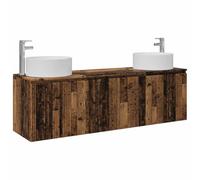 vidaXL Ensemble d'armoire de Salle de Bain 3 pc Bois Ancien