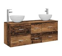 vidaXL Ensemble d'armoire de Salle de Bain 3 pc Bois Ancien