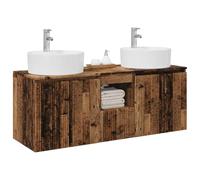 vidaXL Ensemble d'armoire de Salle de Bain 3 pc Bois Ancien