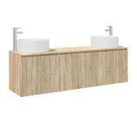 vidaXL Ensemble d'armoire de Salle de Bain 3 pc Chêne Sonoma