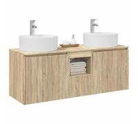 vidaXL Ensemble d'armoire de Salle de Bain 3 pc Chêne Sonoma
