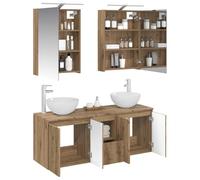 vidaXL Ensemble d'armoire de Salle de Bain 5 pcs Chêne Artisanal,
