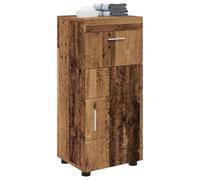 vidaXL Ensemble de meubles de salle de bain TULUM – vanité rectangulaire, bois ancien, finition mate