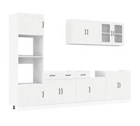 vidaXL Ensemble d'armoires Cuisine 7pcs Kalmar Blanc Bois d'ingénierie