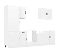 vidaXL Ensemble d'armoires Cuisine 7pcs Kalmar Blanc Bois d'ingénierie