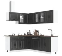 Vidaxl Ensemble D'armoires De Cuisine 11 Pcs Kalmar Bois D'ingénierie Marron