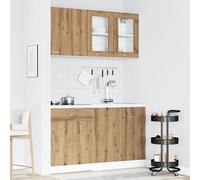 vidaXL Ensemble de 4 meubles de cuisine "Lyon" en chêne artisanal