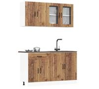 vidaXL Ensemble d'armoires de cuisine 4 pcs Kalmar bois d'ingénierie ensemble d'armoires étagère de rangement placard 3314859
