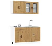 vidaXL Ensemble d'armoires de cuisine 4 pcs Kalmar bois d'ingénierie, ensemble d'armoires, étagère de rangement, placard, 3314860