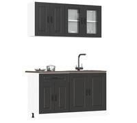vidaXL Ensemble d'armoires de cuisine 4 pcs Kalmar bois d'ingénierie, ensemble d'armoires, étagère de rangement, placard, 3314852