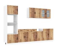 vidaXL Ensemble d'armoires de cuisine Kalmar 7 pcs en bois d'ingénierie Marron