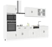 vidaXL Ensemble d'armoires de cuisine Kalmar Bois d'ingénierie Marron 7 pcs
