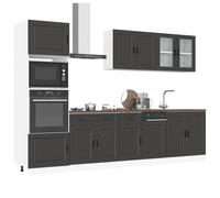 vidaXL Ensemble de 7 meubles de cuisine Porto – bois d'ingénierie noir