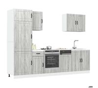 vidaXL Ensemble d'armoires de cuisine 7 pcs Lucca bois d'ingénierie 3314777