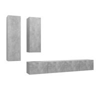 vidaXL Ensemble d'armoires TV 4 pièces gris béton Bois composite