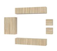 vidaXL Ensemble d'armoires TV 8 pièces en bois composite chêne Sonoma